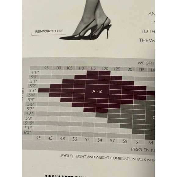 2 Hanes Silk Reflection Panty Hose ,Control Top ,Reinforced Toe,Size AB - Picture 4 of 5